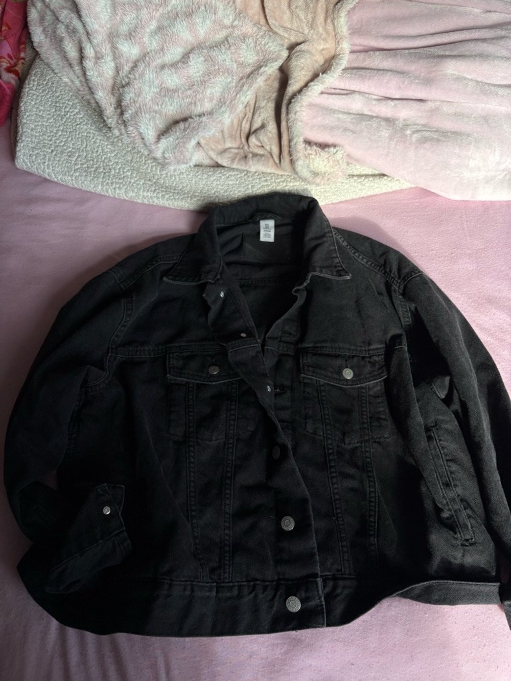 Zara Black Denim Jean Jacket